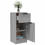 vidaXL Buffets 2 Pièces Sonoma gris 30x30x70 cm Bois d'ingénierie