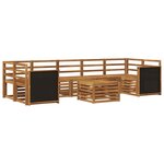 vidaXL Ensemble de canapés d'extérieur 8 Pièces Naturel