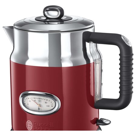 Russell hobbs bouilloire retro rouge 2400 w 1 7 l