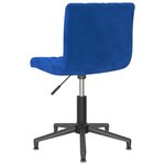 vidaXL Chaises pivotantes à manger lot de 2 bleu velours