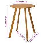 ProGarden Table d'appoint 40x49 cm jaune moutarde mat
