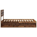 vidaXL Cadre de lit Bois ancien 90 x 200 cm Pin massif