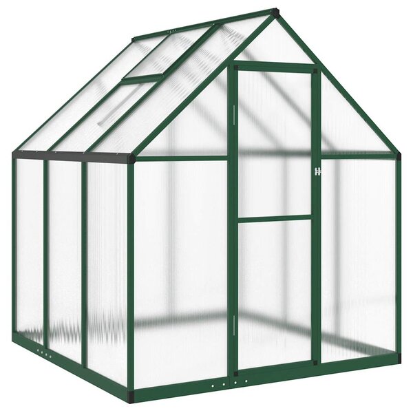 vidaXL Serre avec cadre de base vert 169x169x195 cm aluminium
