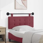 vidaXL Tête de lit suspendue Avec lumière LED Bordeaux Tissu