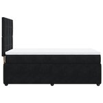 vidaXL Sommier à lattes de lit et matelas Noir 80x200 cm Velours