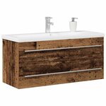vidaXL Meuble de Lavabo de Salle de Bain avec tiroir 2 Pièces Bois Ancien
