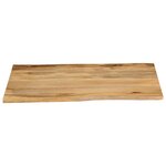 vidaXL Dessus de table 110x80x3 8 cm bord vivant bois massif manguier