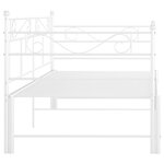 vidaXL Cadre de canapé-lit extensible blanc métal 90x200 cm
