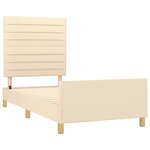 vidaXL Cadre de lit sans matelas crème 80x200 cm tissu