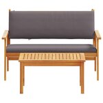 vidaXL Ensemble de canapé de jardin 2 Pièces Marron Bois d'acacia massif
