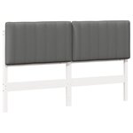vidaXL Tête de lit capitonnée Blanc et gris clair 160 cm Pin massif