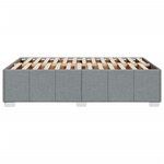 vidaXL Cadre de lit sans matelas gris clair 120x190 cm tissu