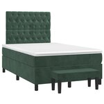 vidaXL Sommier à lattes de lit avec matelas vert foncé 120x190 cm