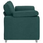 Canapé Loveseat vidaXL Vert Foncé 120 cm en Tissu
