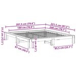 vidaXL Cadre de lit sans matelas blanc 180x200 cm bois massif de pin
