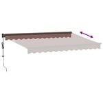 vidaXL Auvent rétractable automatique marron 350x250 cm