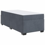 vidaXL Cadre de lit avec matelas Gris foncé 90 x 200 cm tissu