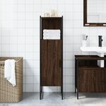 vidaXL Armoire de salle de bain chêne marron 33x33x120 5 cm