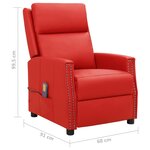 vidaXL Fauteuil de massage Rouge Similicuir