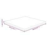 vidaXL Dessus de table carré Marron foncé80x80x2 5cm Bois chêne traité