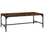 vidaXL Table basse Chêne fumé 80x50x35 cm Bois d'ingénierie