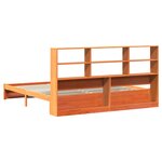vidaXL Cadre de lit avec tête de lit de rangement 2 Pièces Brun Ciré