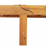 vidaXL Transat Marron 125 x 200 x 84 cm Bois d'Acacia Massif