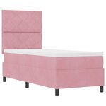 vidaXL Lit à ressorts avec matelas Rose 80 x 200 cm Velours