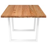 vidaXL Table à manger avec bord naturel 240x100x74cm bois massif chêne