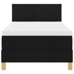 vidaXL Lit boxspring avec matelas avec matelas Noir 90 x 200 cm tissu