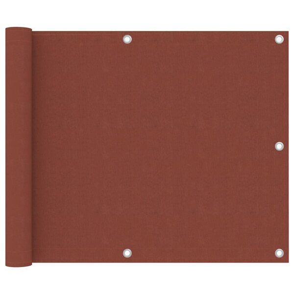 vidaXL Écran de balcon Terre cuite 75x300 cm Tissu Oxford