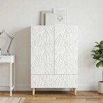 vidaXL Buffet Blanc 66 x 34 5 x 95 cm Bois d'ingénierie