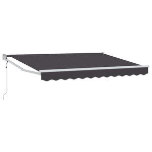 vidaXL Auvent rétractable Anthracite 3 5 x 2 m Polyester et métal