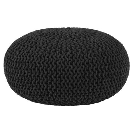 LABEL51 Pouf tricoté Coton L Noir