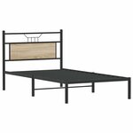 vidaXL Cadre de lit sans matelas chêne sonoma 107x203 cm