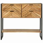 vidaXL Table console Marron 90 x 35 x 80 cm bois de manguier massif