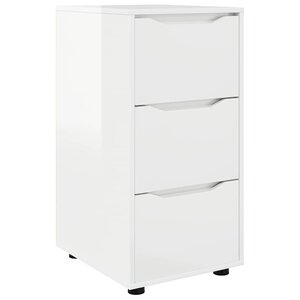vidaXL Armoire de rangement Blanc brillant 40 x 48 x 81 cm