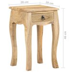 vidaXL Table de chevet 28x28x46 cm Bois de manguier massif