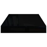 vidaXL Étagère murale flottante Noir brillant 40x23x3 8 cm MDF