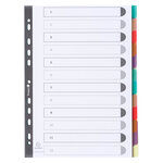 Intercalaire a4 polypropylène coloré translucide exacompta 12 onglets neutres réinscriptibles multicolores - 1 jeu