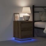 vidaXL Cabinet de chevet avec 2 Pièces chêne artisanal 39 x 34.5 x 50 cm