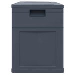 vidaXL Boîte de rangement de jardin 320 L Noir