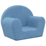 vidaXL Canapé pour enfants bleu peluche douce