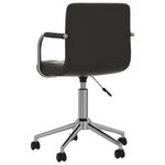 vidaXL Chaise pivotante de salle à manger Noir Similicuir