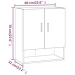 vidaXL Armoire murale Chêne sonoma 60x31x70 cm Bois d'ingénierie
