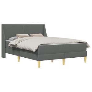 vidaXL Cadre de lit avec matelas avec tête de lit Polyester