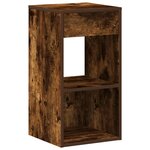 vidaXL Table de chevet avec tiroir chêne fumé 35x34x66 5 cm