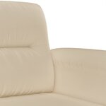 vidaXL Ensemble de canapés 4 Pièces avec coussins crème tissu microfibre