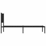 vidaXL Cadre de lit métal sans matelas avec tête de lit noir 100x200cm
