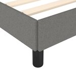 vidaXL Cadre de lit sans matelas gris foncé 200x200 cm tissu